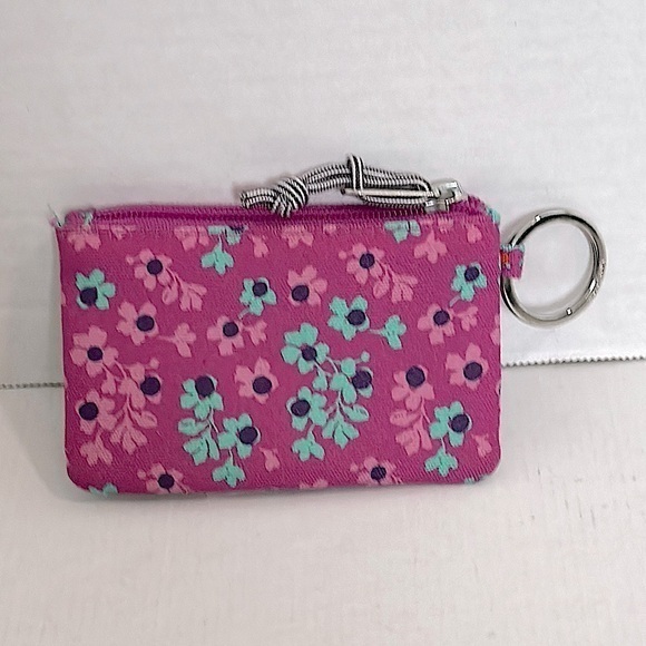 Vera Bradley Ditsy Dot Zip Upkeychain Pouch Nwot